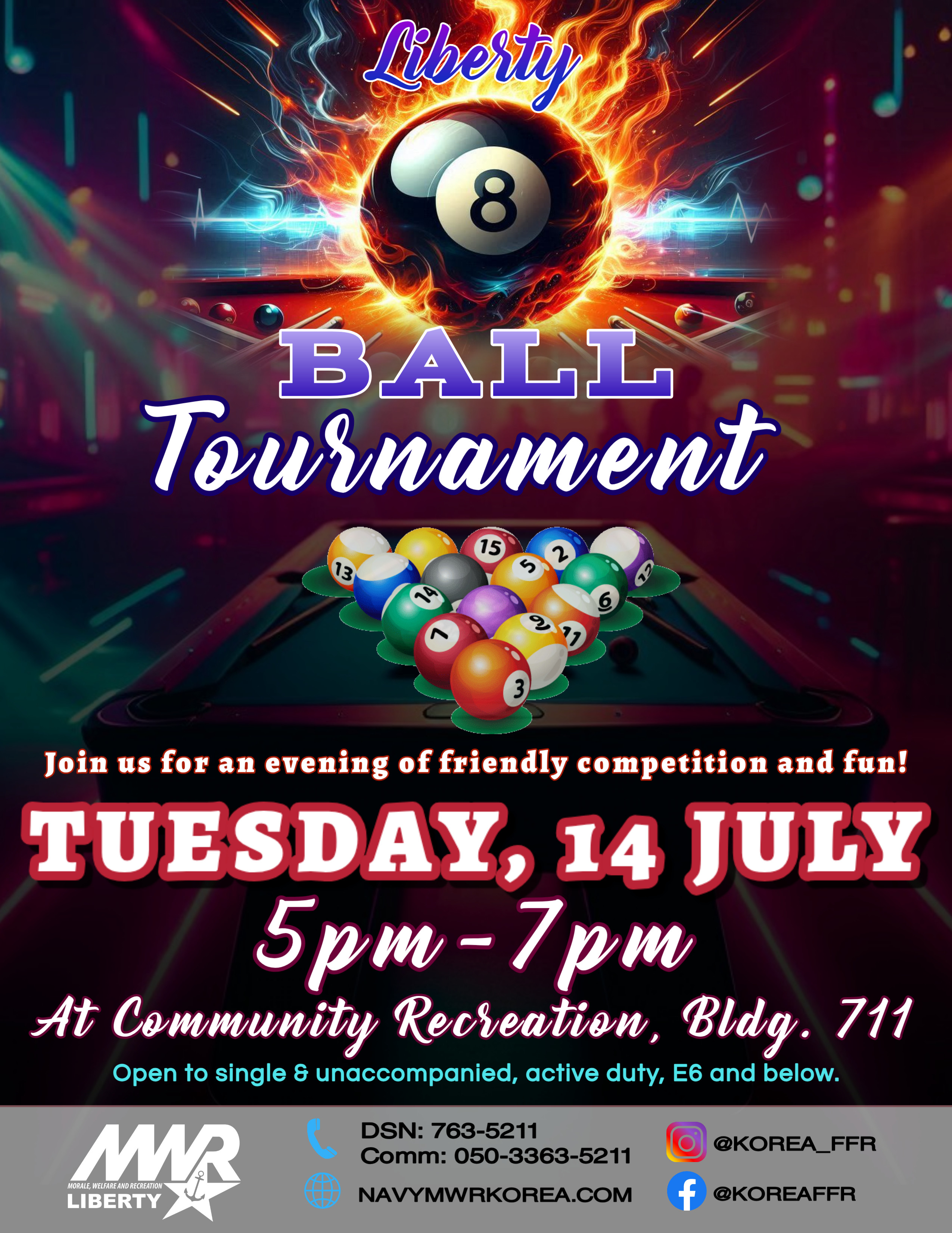 8 Ball tournament flyer