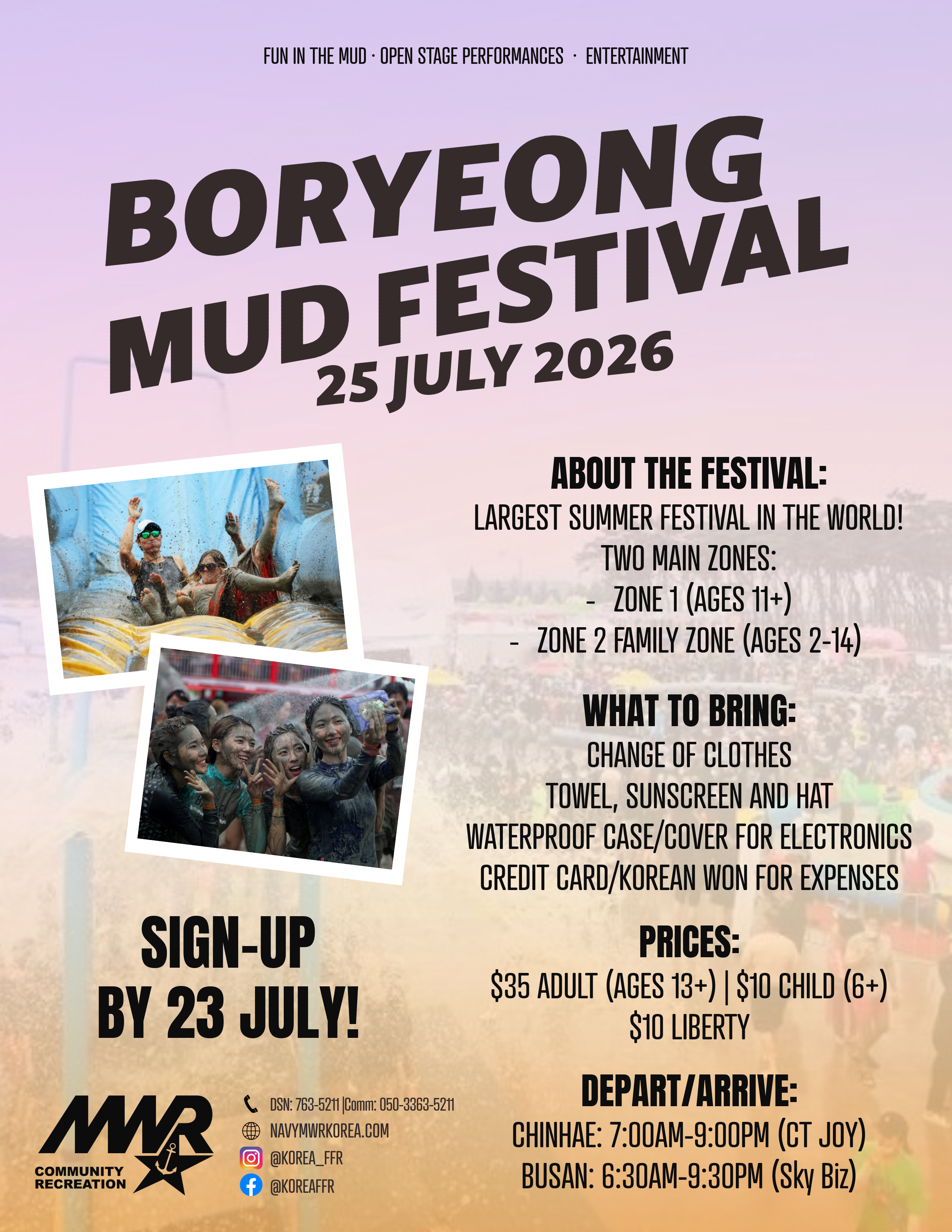 Boryeong Mud Festival flyer
