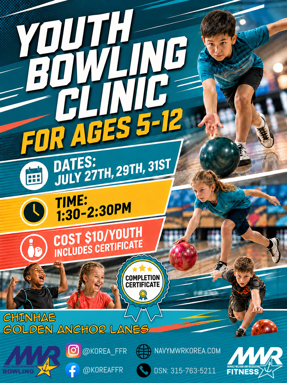 Youth Bowling Clinic flyer