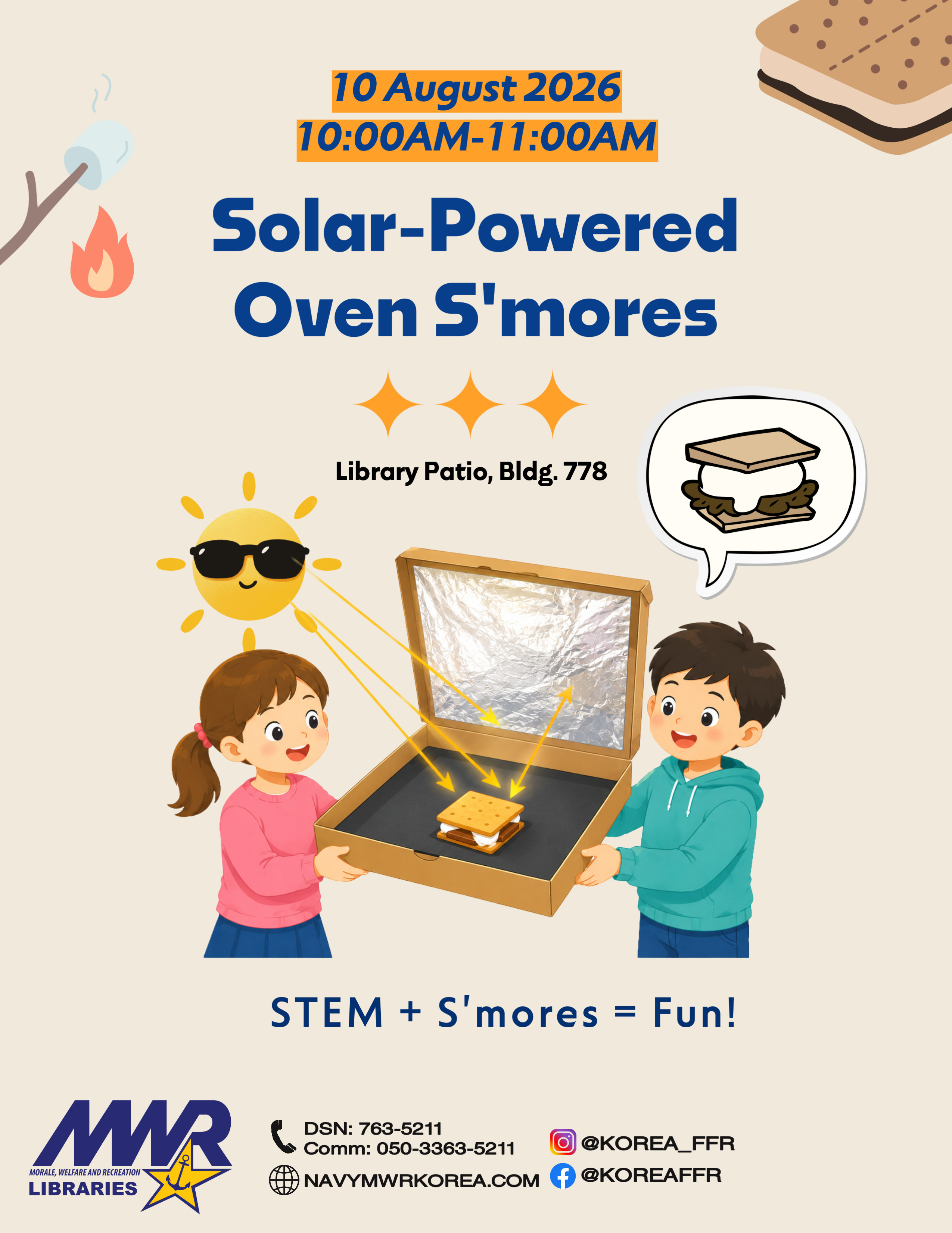 Solar-Powered Oven Smores flyer with s'mores illustration.jpg