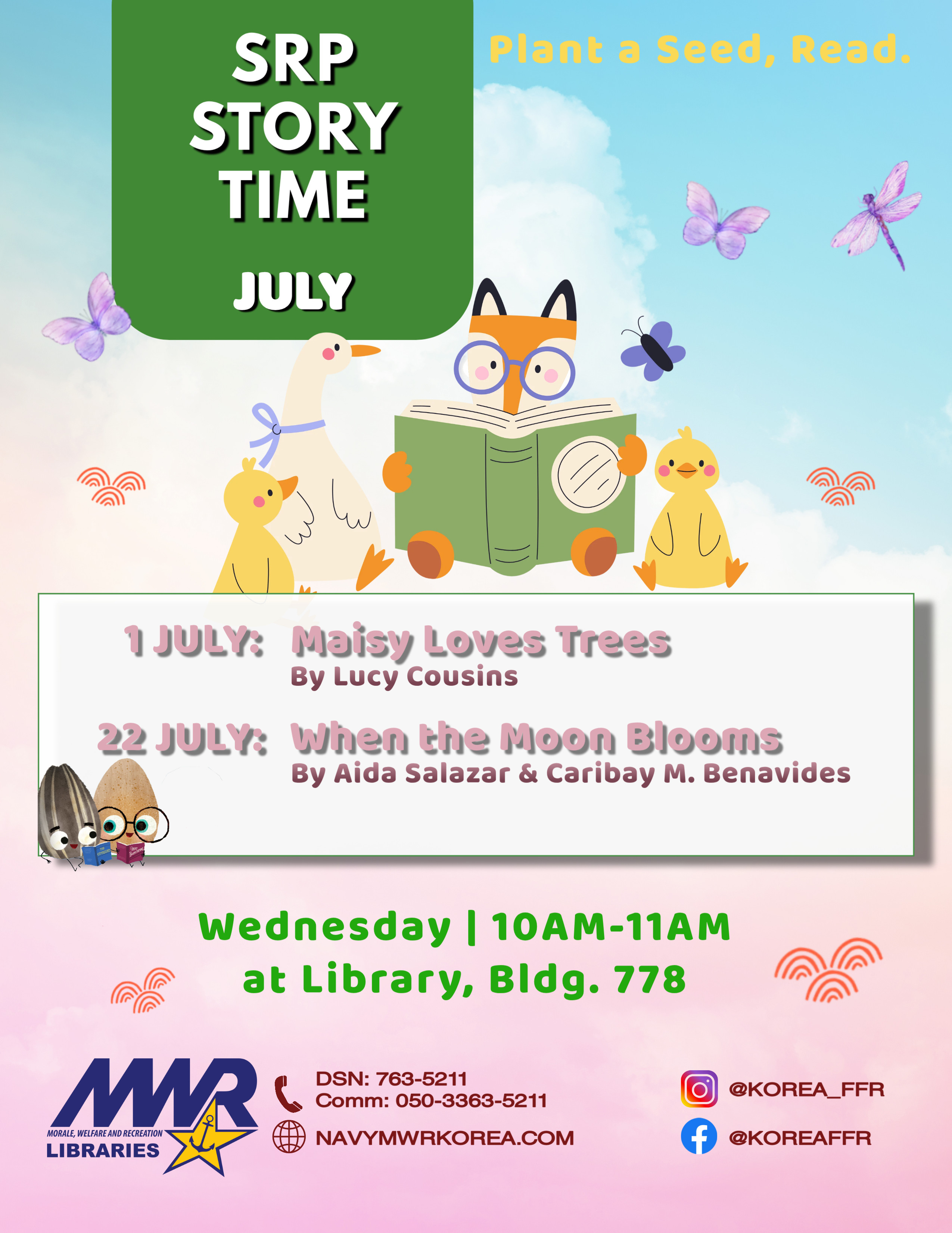 SRP Story time July Flyer
