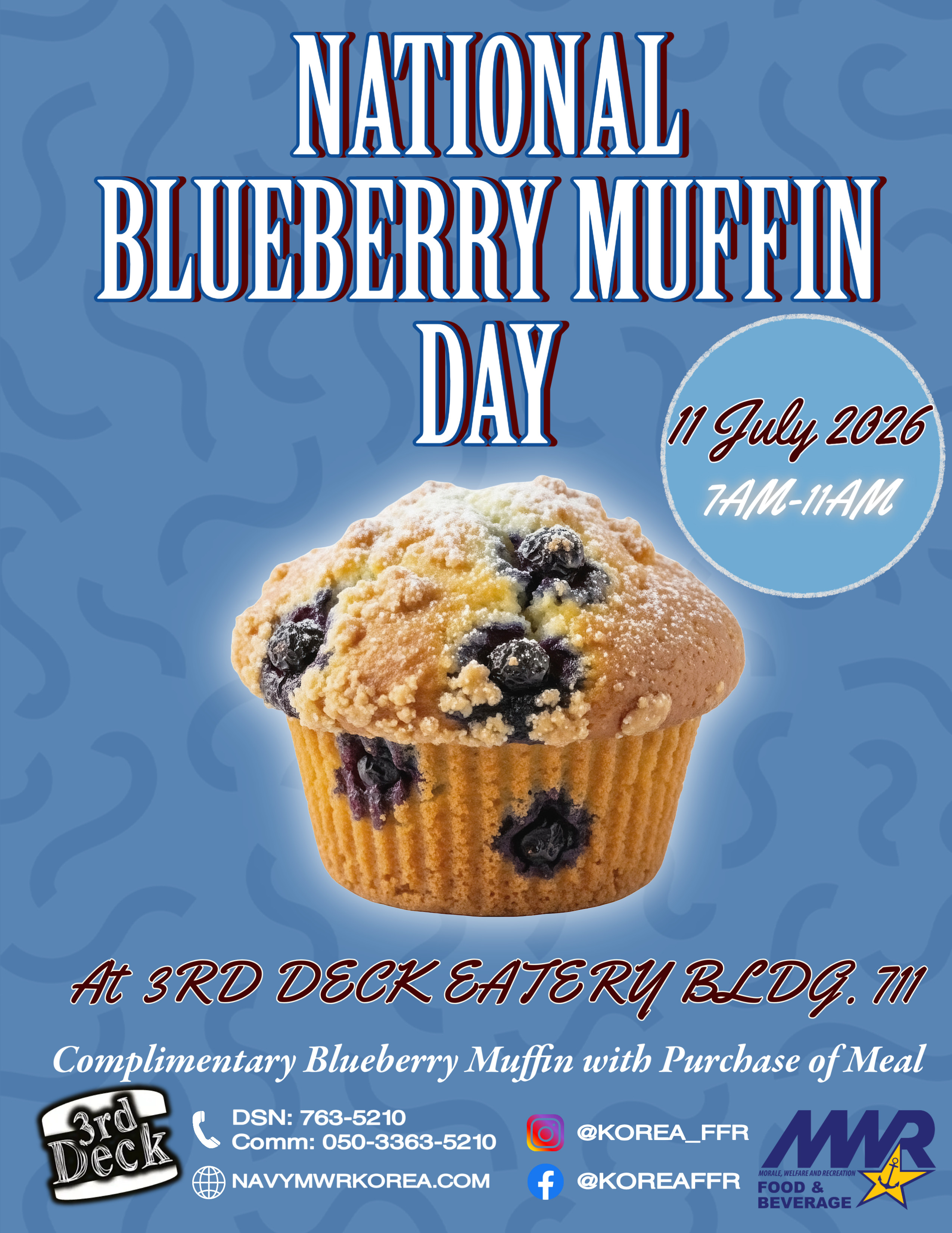 Blueberry Muffin Day flyer